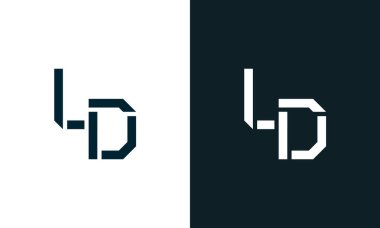 Yaratıcı asgari soyut harf LD logosu. Bu logo, yaratıcı bir şekilde soyut yazı karakterine sahip. Hangi şirket ya da markanın başlattığı bu başlangıç noktası için uygun olacaktır..