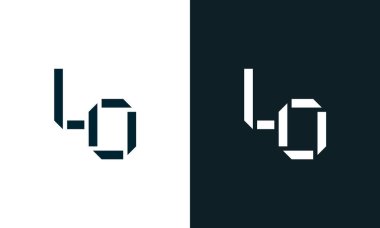 Yaratıcı asgari soyut LO logosu. Bu logo, yaratıcı bir şekilde soyut yazı karakterine sahip. Hangi şirket ya da markanın başlattığı bu başlangıç noktası için uygun olacaktır..
