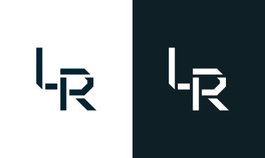 Yaratıcı asgari soyut harf LR logosu. Bu logo, yaratıcı bir şekilde soyut yazı karakterine sahip. Hangi şirket ya da markanın başlattığı bu başlangıç noktası için uygun olacaktır..