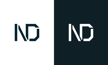ND logosu asgari düzeyde. Bu logo, yaratıcı bir şekilde soyut yazı karakterine sahip. Hangi şirket ya da markanın başlattığı bu başlangıç noktası için uygun olacaktır..