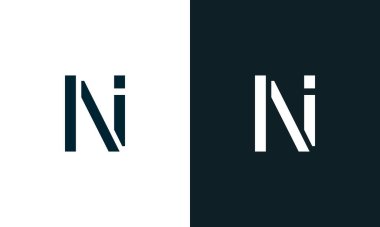 Yaratıcı asgari soyut NI harfi logosu. Bu logo, yaratıcı bir şekilde soyut yazı karakterine sahip. Hangi şirket ya da markanın başlattığı bu başlangıç noktası için uygun olacaktır..