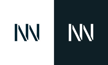 Yaratıcı, asgari, soyut NN harfi logosu. Bu logo, yaratıcı bir şekilde soyut yazı karakterine sahip. Hangi şirket ya da markanın başlattığı bu başlangıç noktası için uygun olacaktır..