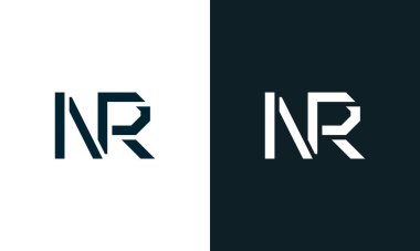 Yaratıcı asgari soyut harf NR logosu. Bu logo, yaratıcı bir şekilde soyut yazı karakterine sahip. Hangi şirket ya da markanın başlattığı bu başlangıç noktası için uygun olacaktır..