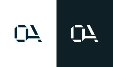 Yaratıcı, soyut harf OA logosu. Bu logo, yaratıcı bir şekilde soyut yazı karakterine sahip. Hangi şirket ya da markanın başlattığı bu başlangıç noktası için uygun olacaktır..