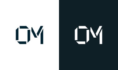 Yaratıcı asgari soyut harf OM logosu. Bu logo, yaratıcı bir şekilde soyut yazı karakterine sahip. Hangi şirket ya da markanın başlattığı bu başlangıç noktası için uygun olacaktır..