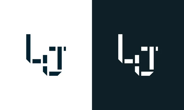 Kreatywne Minimalne Abstrakcyjne Logo Literowe Logo Łączy Się Abstrakcyjnym Krojem — Wektor stockowy