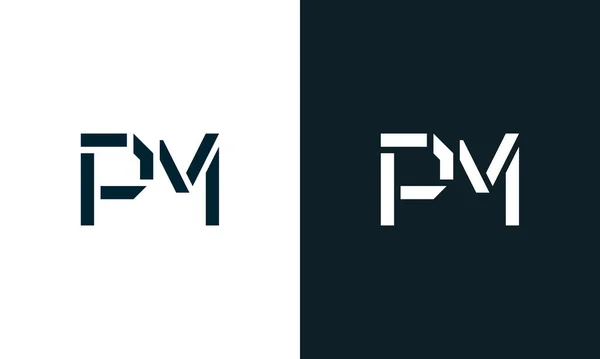 Tvůrčí Minimální Abstraktní Logo Toto Logo Obsahuje Abstraktní Písmo Tvůrčím — Stockový vektor