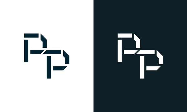Criativa Carta Abstrato Mínimo Logotipo Este Logotipo Incorpora Com Typeface — Vetor de Stock