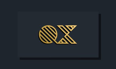 Zarif bir sanat eseri ilk harfi QX logosu. Bu logo yaratıcı bir şekilde iki yaratıcı harfle birleşti. İlk harfleri hangi şirket ya da markanın başlattığı uygun olacaktır..