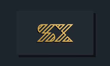 Zarif bir sanat eseri ilk harfi SX logosu. Bu logo yaratıcı bir şekilde iki yaratıcı harfle birleşti. İlk harfleri hangi şirket ya da markanın başlattığı uygun olacaktır..