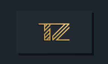 Zarif bir sanat eseri ilk harfi TZ logosu. Bu logo yaratıcı bir şekilde iki yaratıcı harfle birleşti. İlk harfleri hangi şirket ya da markanın başlattığı uygun olacaktır..