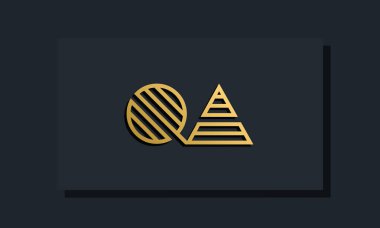 Zarif satır sanatı ilk harf soru-cevap logosu. Bu logo yaratıcı bir şekilde iki yaratıcı harfle birleşti. İlk harfleri hangi şirket ya da markanın başlattığı uygun olacaktır..