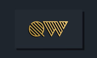 Zarif bir sanat eseri ilk harfi QW logosu. Bu logo yaratıcı bir şekilde iki yaratıcı harfle birleşti. İlk harfleri hangi şirket ya da markanın başlattığı uygun olacaktır..