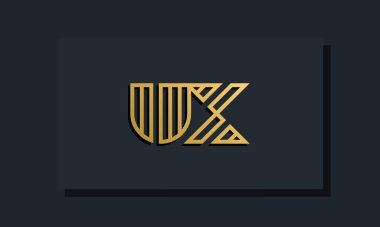 Zarif bir sanat eseri UX logosu. Bu logo yaratıcı bir şekilde iki yaratıcı harfle birleşti. İlk harfleri hangi şirket ya da markanın başlattığı uygun olacaktır..