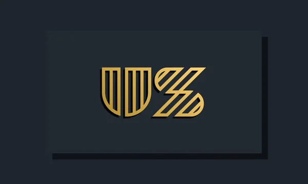 Начальная Буква Логотипа Компании Elegant Line Логотип Включает Себя Два — стоковый вектор