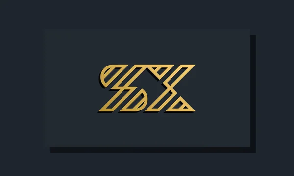 エレガントなラインアートの初期文字Sxのロゴ このロゴには創造的な方法で2つの創造的な手紙が組み込まれています 会社やブランド名が最初の文字を開始するのに適しています — ストックベクタ