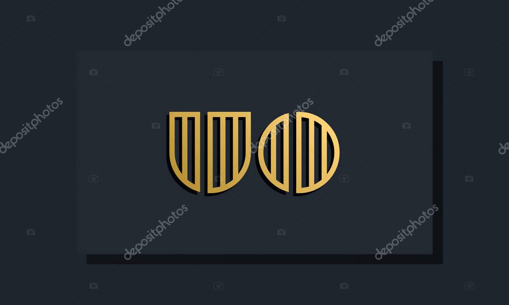 Elegant line art initial letter UO logo. This logo incorporate with two creative letters in the creative way. It will be suitable for which company or brand name starts those initial letters.
