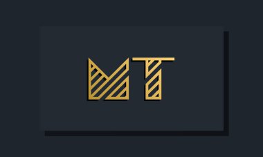 Zarif bir sanat eseri ilk harfi MT logosu. Bu logo yaratıcı bir şekilde iki yaratıcı harfle birleşti. İlk harfleri hangi şirket ya da markanın başlattığı uygun olacaktır..