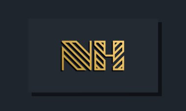 Zarif çizgi sanat baş harfi NH logosu. Bu logo yaratıcı bir şekilde iki yaratıcı harfle birleşti. İlk harfleri hangi şirket ya da markanın başlattığı uygun olacaktır..