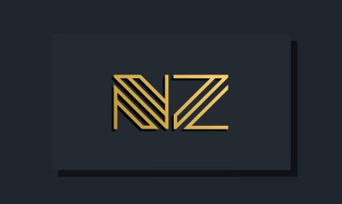 Zarif çizgi sanat baş harfi NZ logosu. Bu logo yaratıcı bir şekilde iki yaratıcı harfle birleşti. İlk harfleri hangi şirket ya da markanın başlattığı uygun olacaktır..