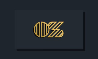 Zarif satır sanatı ilk harf işletim sistemi logosu. Bu logo yaratıcı bir şekilde iki yaratıcı harfle birleşti. İlk harfleri hangi şirket ya da markanın başlattığı uygun olacaktır..