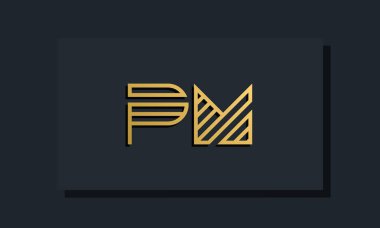 Zarif bir sanat eseri ilk harf PM logosu. Bu logo yaratıcı bir şekilde iki yaratıcı harfle birleşti. İlk harfleri hangi şirket ya da markanın başlattığı uygun olacaktır..