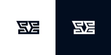 Asgari yaratıcı başlangıç harfleri SE logosu. Bu logo yaratıcı bir şekilde iki yaratıcı harfle birleşti. İlk harfleri hangi şirket ya da markanın başlattığı uygun olacaktır..