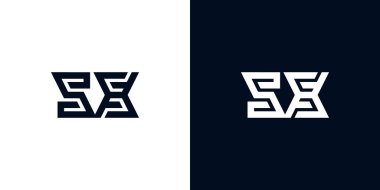 Asgari yaratıcı baş harfler SX logosu. Bu logo yaratıcı bir şekilde iki yaratıcı harfle birleşti. İlk harfleri hangi şirket ya da markanın başlattığı uygun olacaktır..