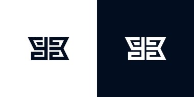 Asgari yaratıcı başlangıç harfleri YB logosu. Bu logo yaratıcı bir şekilde iki yaratıcı harfle birleşti. İlk harfleri hangi şirket ya da markanın başlattığı uygun olacaktır..