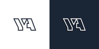 Soyut sanat eserleri ilk harfleri YA logosu. Bu logo, yaratıcı bir şekilde soyut yazı karakterine sahip. Hangi şirket ya da markanın başlattığı bu başlangıç noktası için uygun olacaktır..
