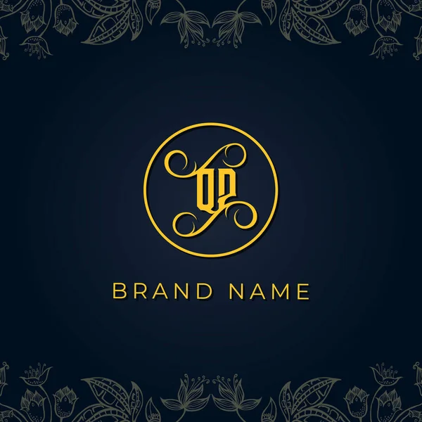 Kraliyet Lüks Harfi Logosu Logo Yaratıcı Bir Şekilde Lüks Yazı — Stok Vektör