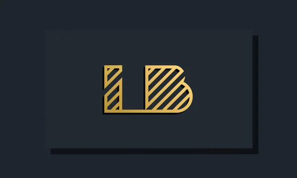 Elegante línea de arte inicial de la letra logo LB. Este logotipo ...