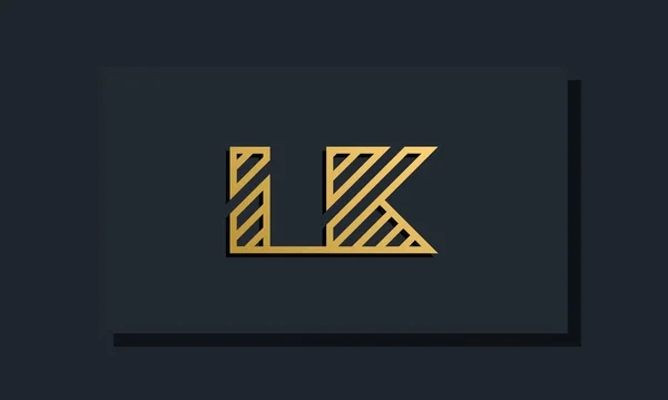 Elegante Linienkunst Anfangsbuchstabe Logo Dieses Logo Mit Zwei Kreativen Buchstaben — Stockvektor