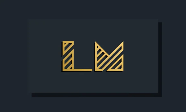 Elegante Linie Kunst Anfangsbuchstaben Logo Dieses Logo Mit Zwei Kreativen — Stockvektor