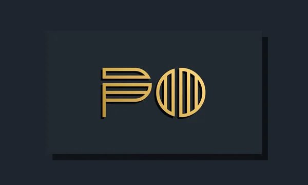 Начальная Буква Логотипа Elegant Line Логотип Включает Себя Два Творческих — стоковый вектор