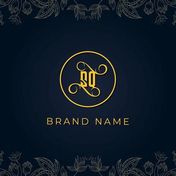 Logotipo Carta Luxo Real Este Logotipo Incorporar Com Tipografia Luxo — Vetor de Stock