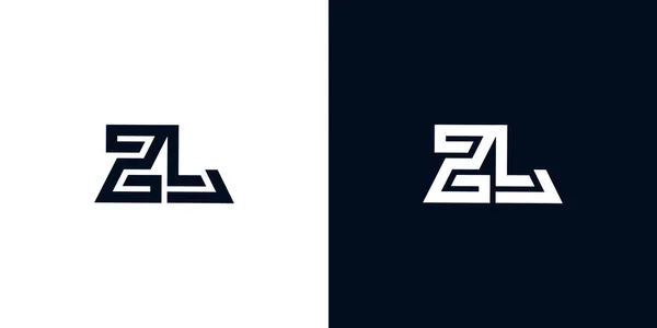 Minimales Lettres Initiales Créatives Logo Logo Incorporer Avec Deux Lettres — Image vectorielle