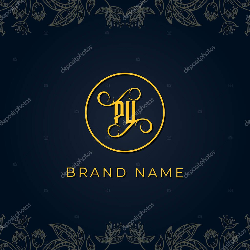 Royal luxury letter PU logo.This logo incorporate with luxury typeface in the creative way.It will be suitable for which company or brand name start those initial.