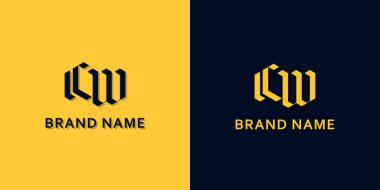 Minimalist İlk harfler LW logo.