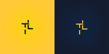 Minimalist Soyut Harf TL logosu.