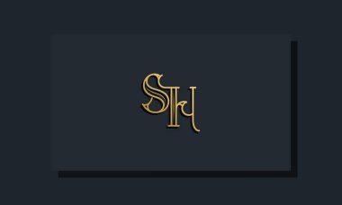 Minimal Inline stili İlk SH logosu. Bu logo yaratıcı bir şekilde modern yazı karakterine sahip. Hangi şirket ya da markanın bu ilk adı başlatacağı için uygun olacaktır..