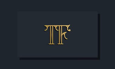 Minimal Inline stil TF logosu. Bu logo yaratıcı bir şekilde modern yazı karakterine sahip. Hangi şirket ya da markanın bu ilk adı başlatacağı için uygun olacaktır..