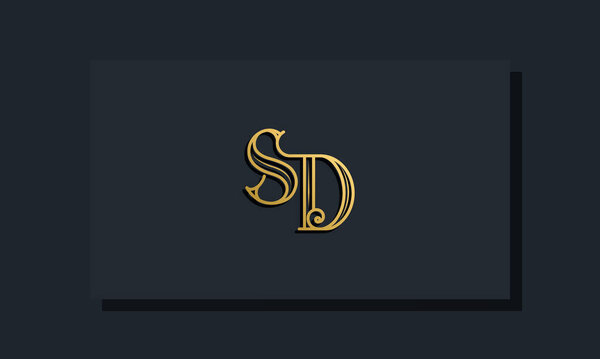 Логотип Inline Initial SD. Этот логотип будет сочетаться с современным шрифтом в творческом вей.Он будет подходящим для какой компании или торговой марки начать те начальные.