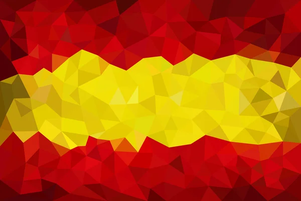 Espanha bandeira de alta triangulação poli — Vetor de Stock