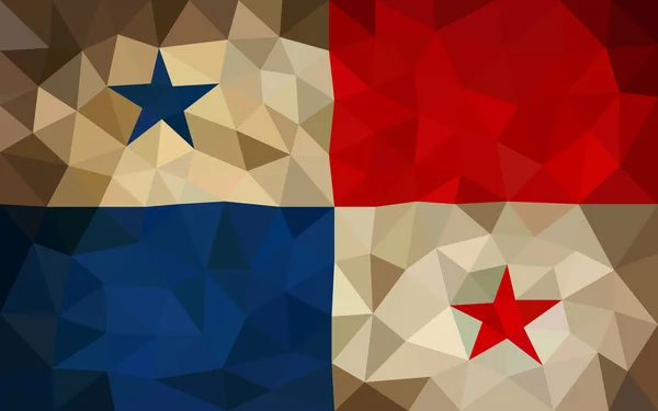 Panama high poly triangulation flagge — Stockvektor