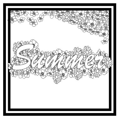 Word yaz çiçek arka planda