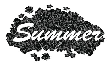 Word yaz çiçek arka planda