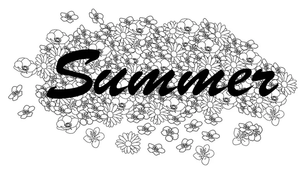 Word yaz çiçek arka planda