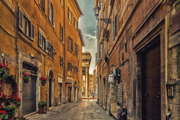 Wandelen Van Oude Straten Steegjes Van Rome Italië — Stockfoto