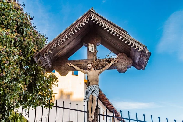 イエス キリストの十字架の木製像 — ストック写真